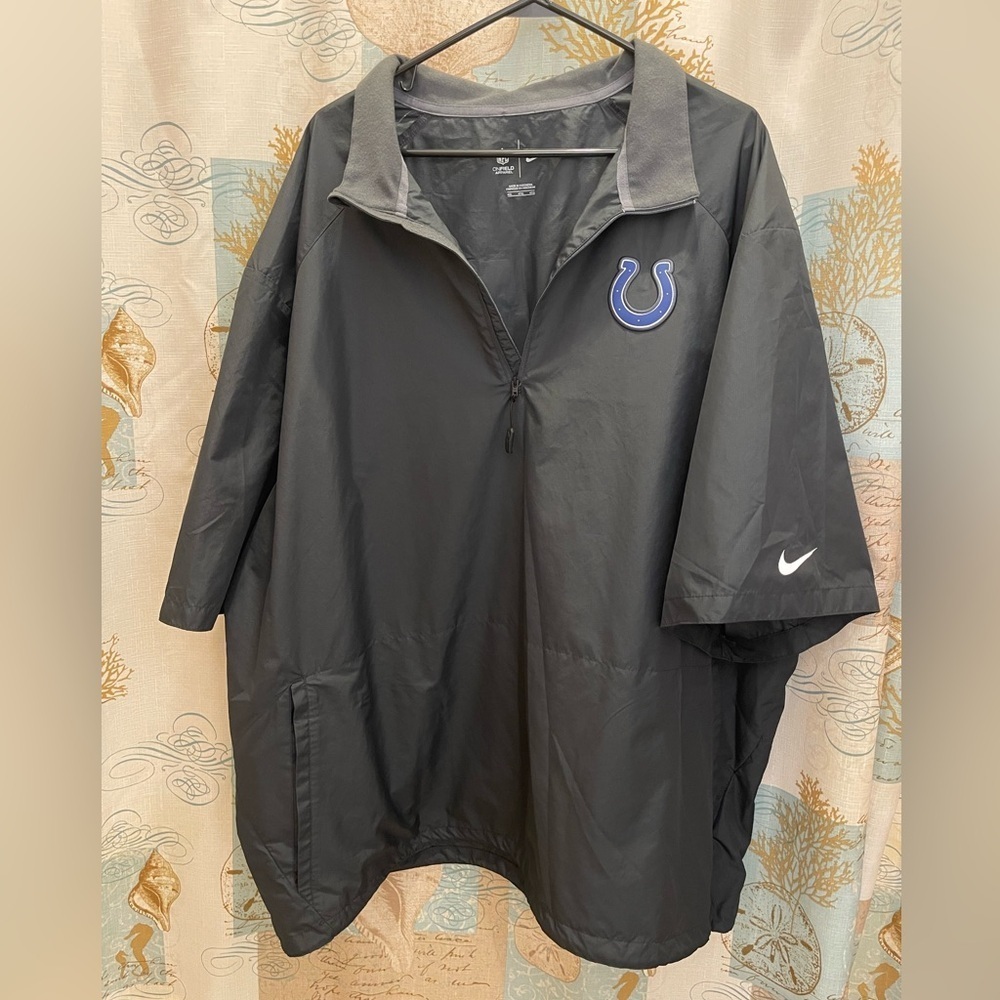 Indianapolis Colts NFL Onfield Nike Logo Team Fan Gear 1/4 Zip Pull Over 4XL‎